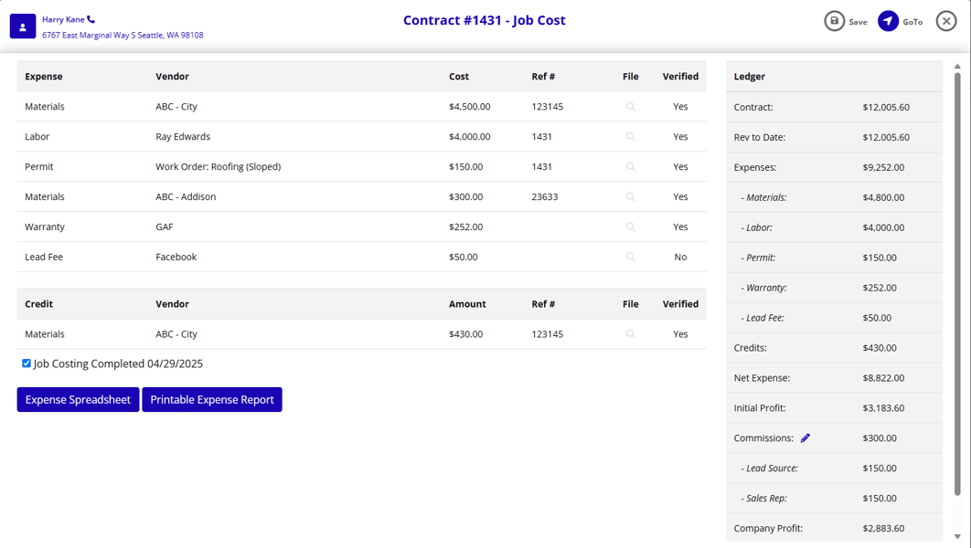 RAES-Job-Cost